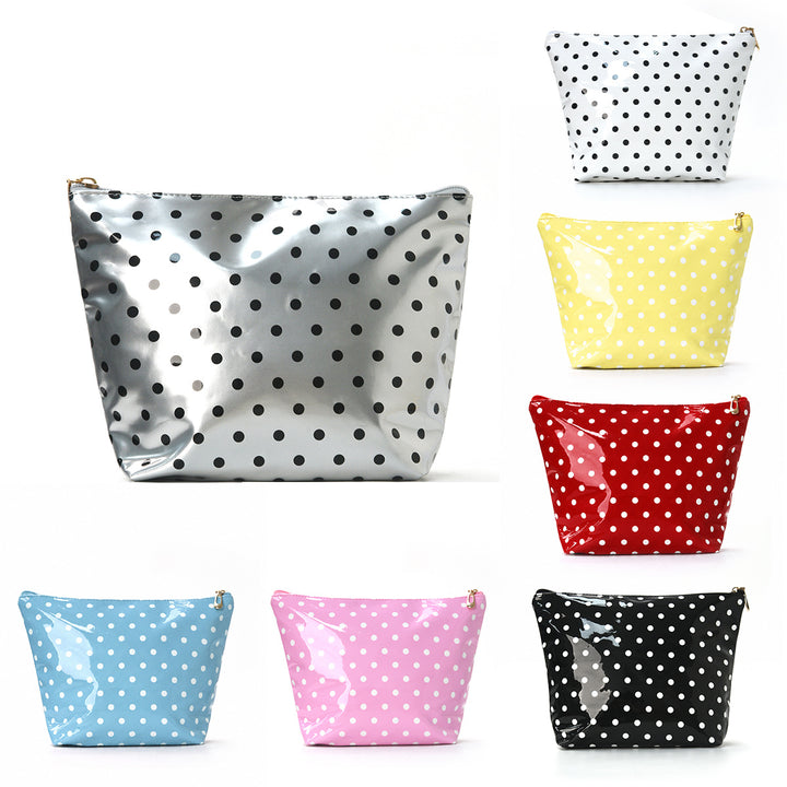 Water-repellent cosmetic bag with polka dot design Stornfield