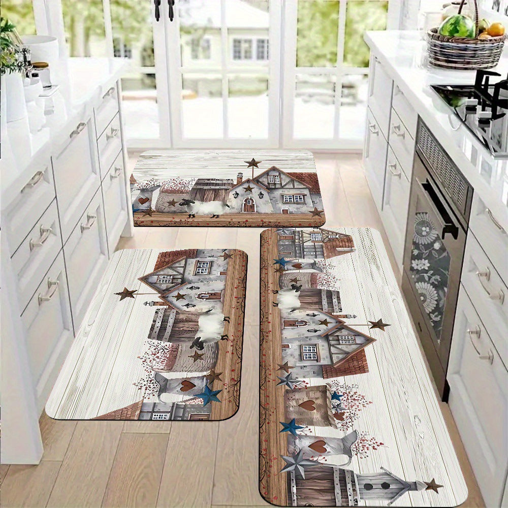 Money-Themed Anti-Fatigue Kitchen Mat
