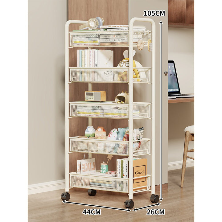 Multi-Tier Mesh Rolling Storage Cart