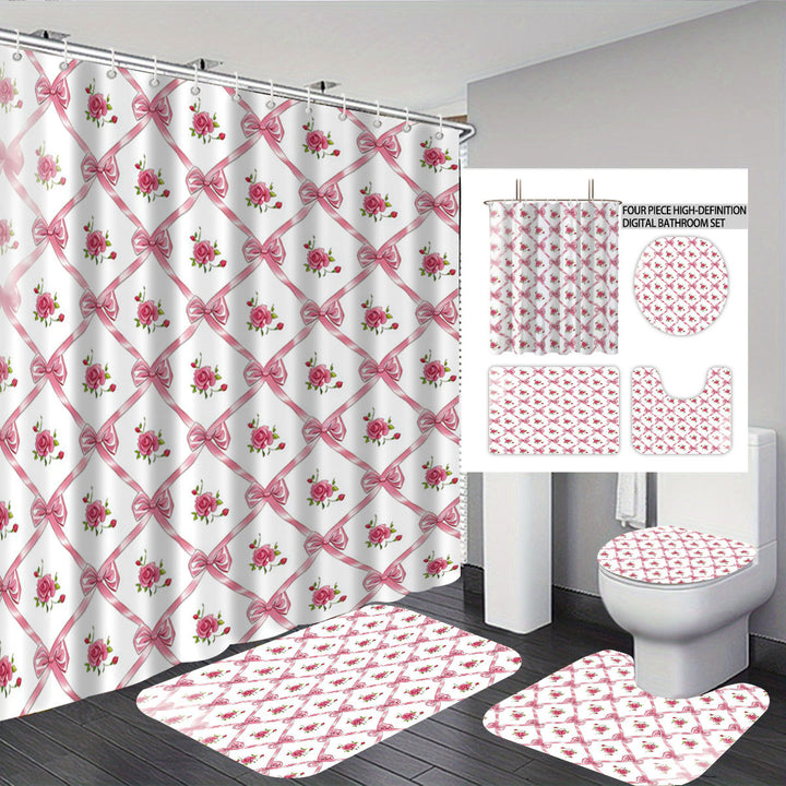 Digital Bow Pattern Bathroom Décor Set Stornfield