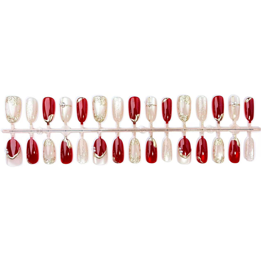 Luxurious Floral Design Press-On Nail Set
