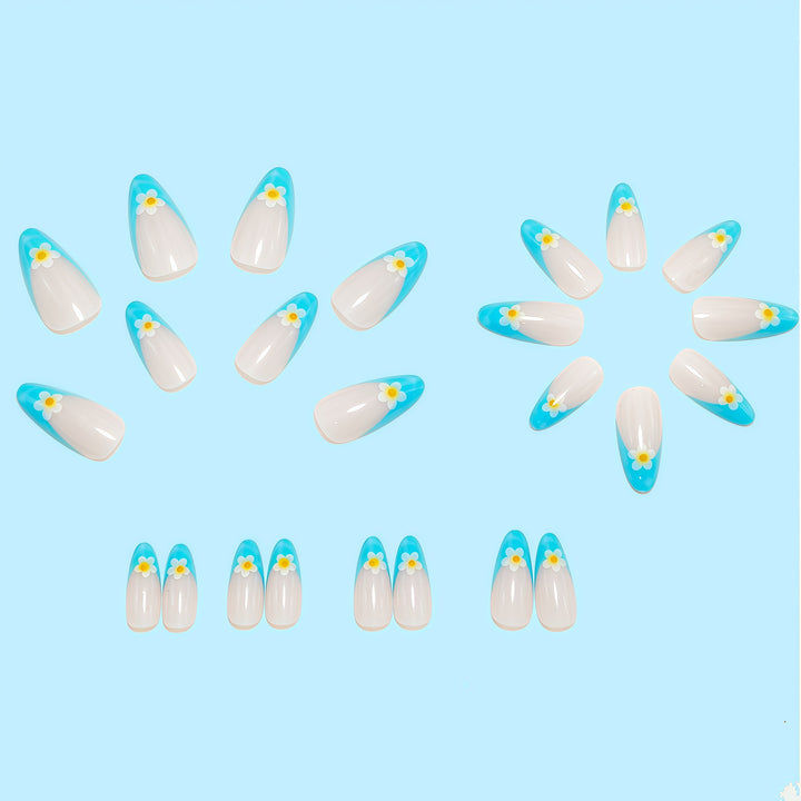 Creative artificial nails with floral accents Stornfield