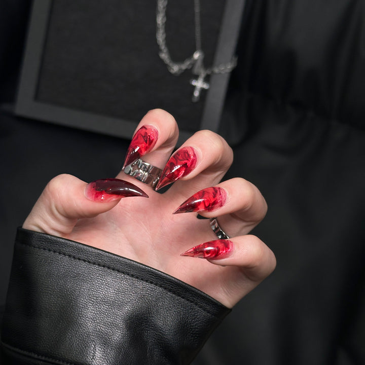 Artistic Stiletto Press-On Nail Enhancements