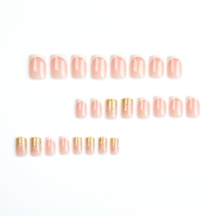 Glamorous nail extensions with sparkling accent Stornfield