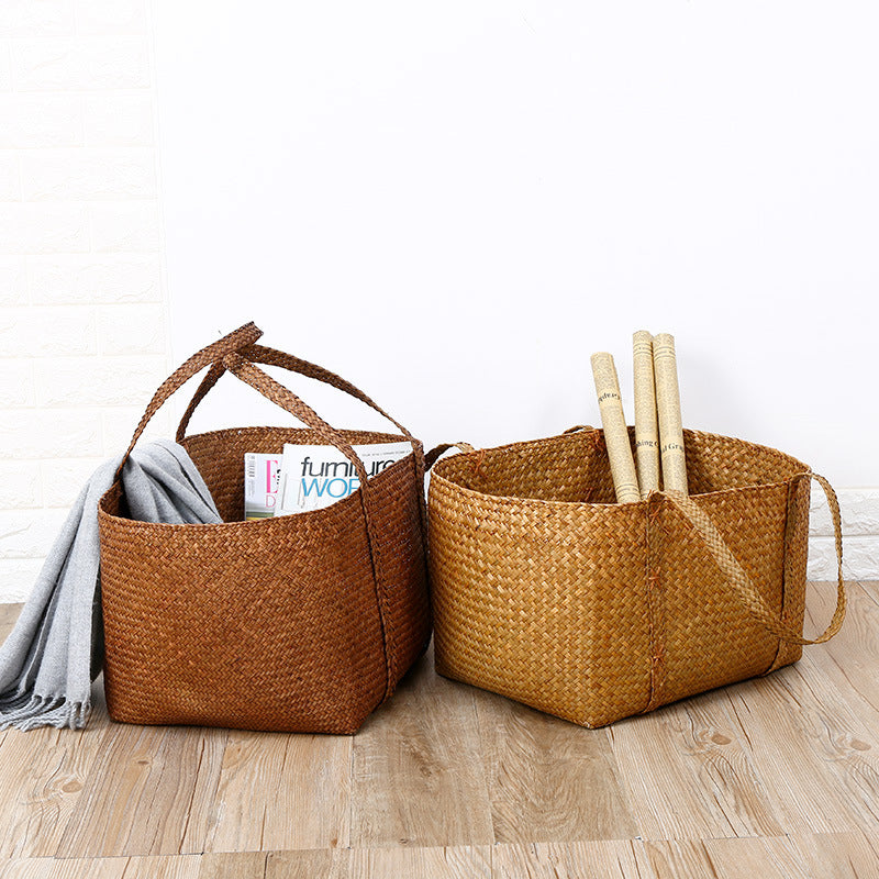 Spacious Woven Storage Baskets with Handles Stornfield