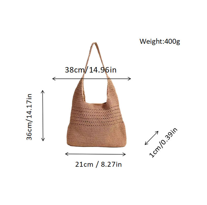 Handbag Made of Hand-Crocheted Natural Material Stornfield