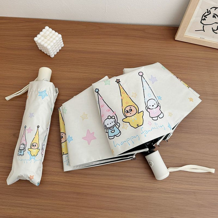 Women's Folding Umbrella with Playful Family Design Stornfield