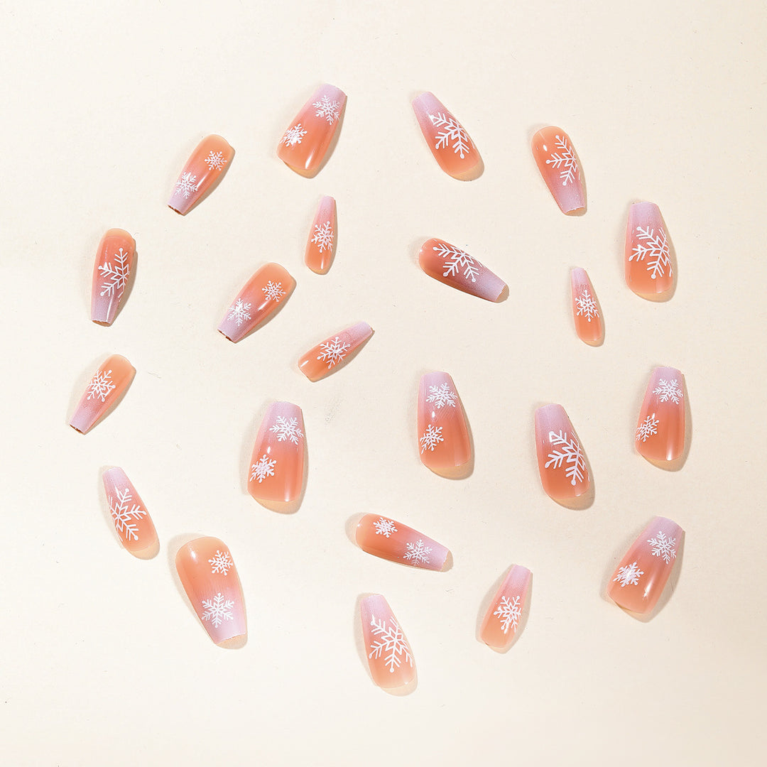 Snowflake Acrylic Nail Art Stornfield