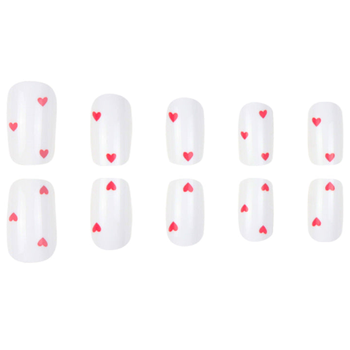 Heart-Designed Press-On Nails Stornfield