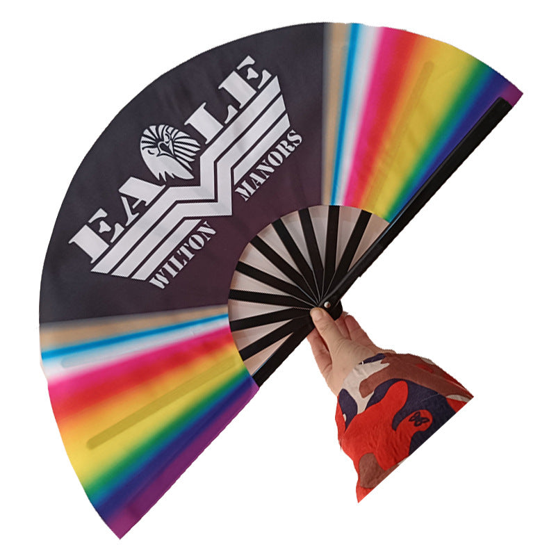 Women Colorful Fan with sturdy plastic ribs Stornfield