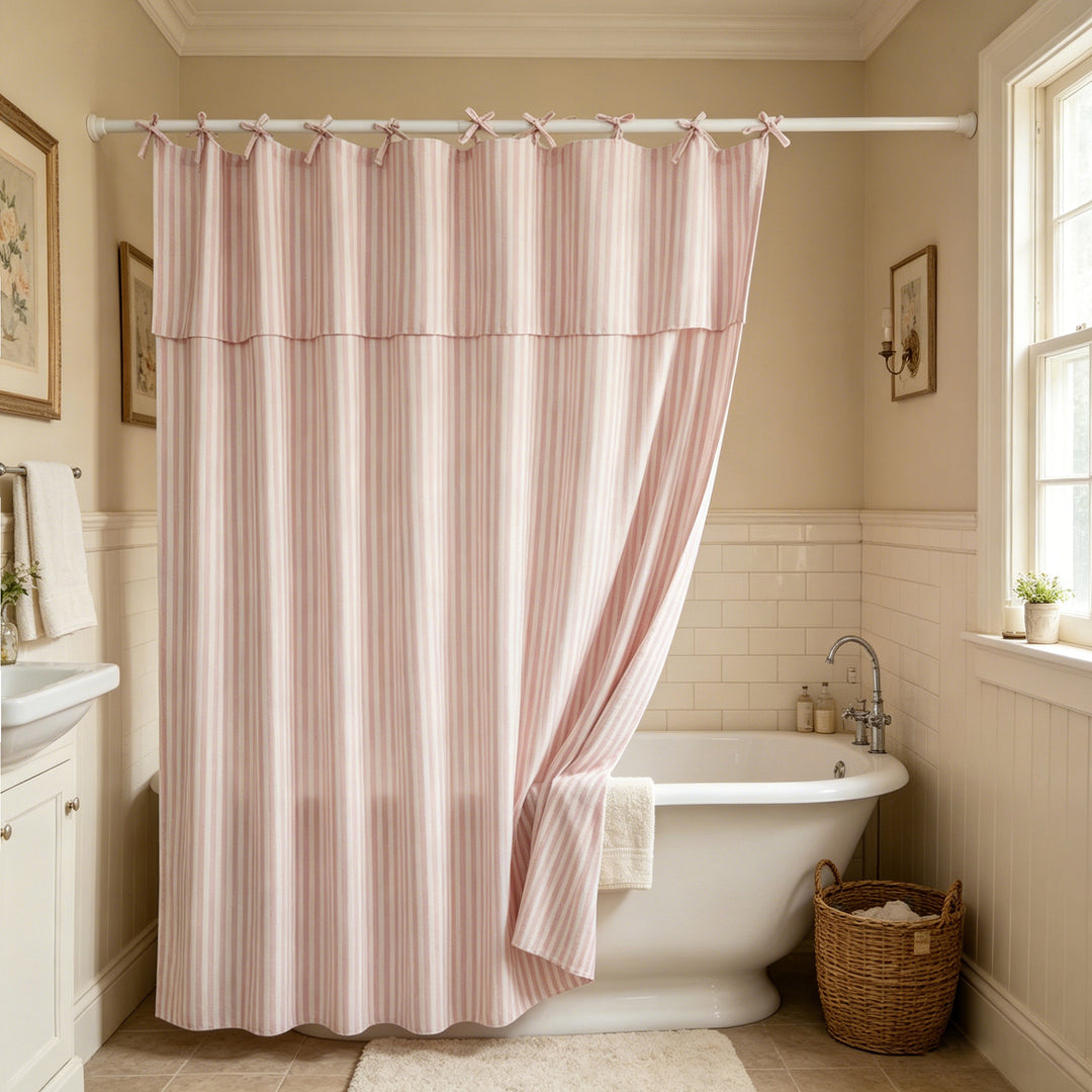 Elegant Striped Shower Curtain Stornfield