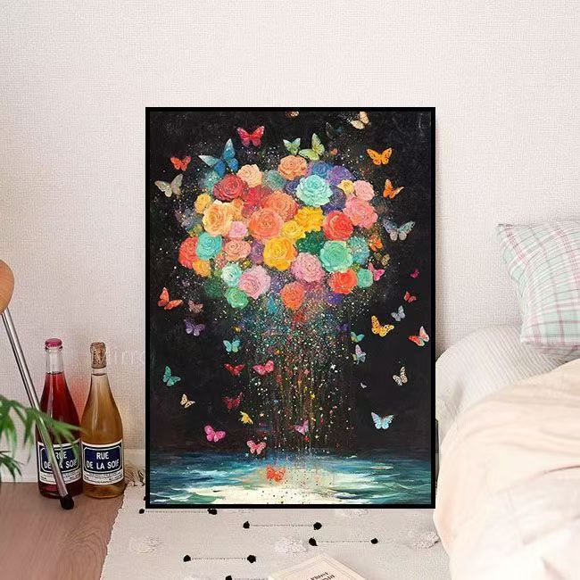 Abstract Butterfly Floral Canvas Artwork Stornfield
