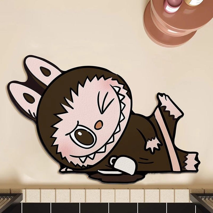 Whimsical Cartoon Animal Bath Mat