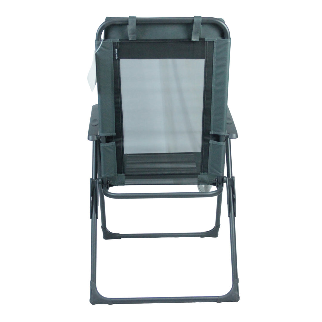 Recliner with ergonomic headrest and folding mechanism Stornfield