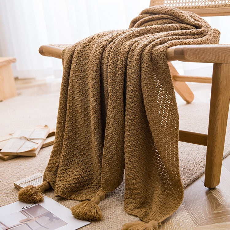 Textured Knit Throw Blanket