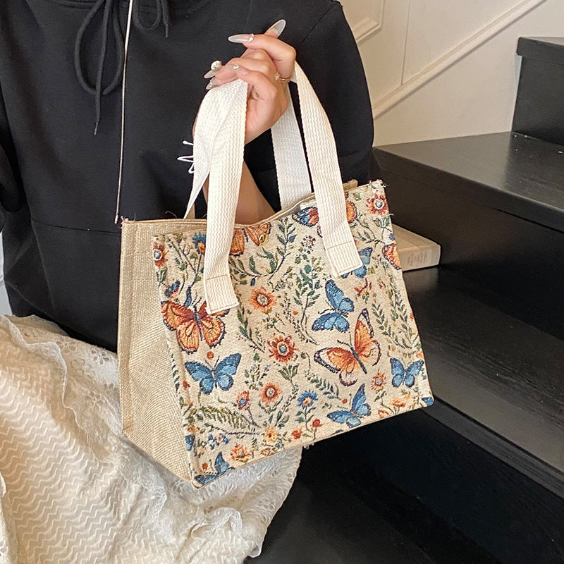 Eco-Friendly Butterfly Print Tote Bag