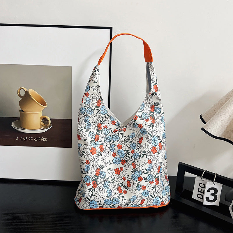 Floral Patterned Shopping Tote