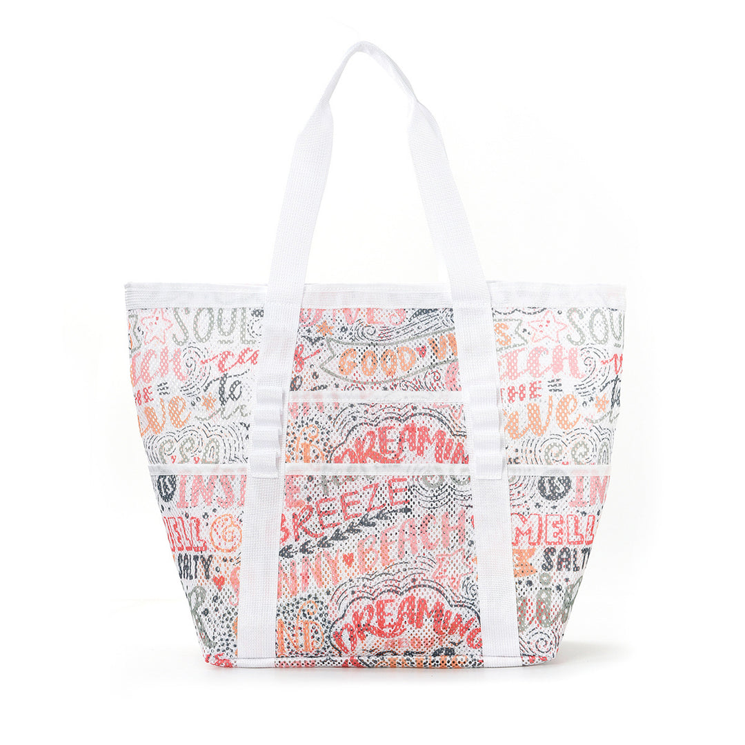 Practical Beach Bag in Airy Mesh Design Stornfield