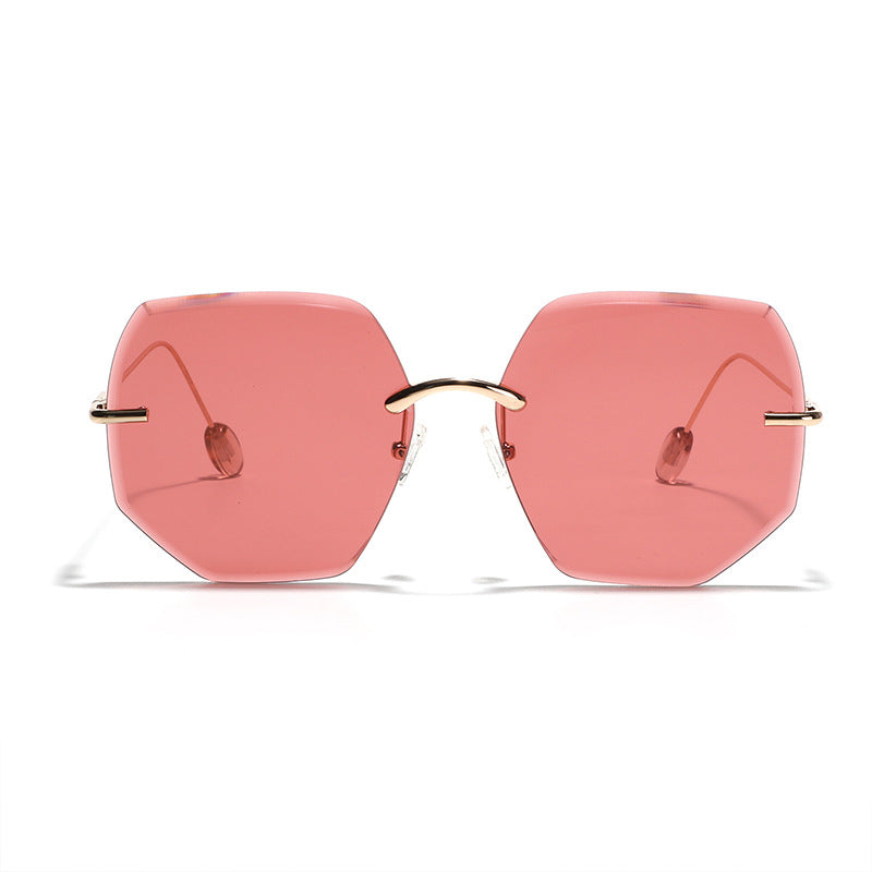Women’s geometric sunglasses with high-quality gold frame Stornfield