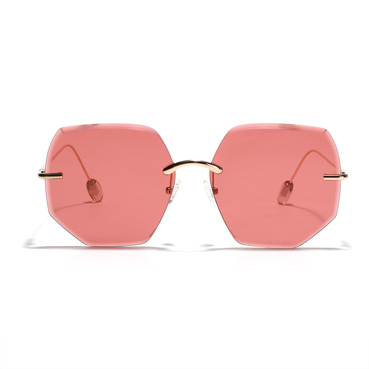 Women’s geometric sunglasses with high-quality gold frame Stornfield