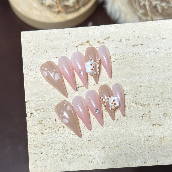 Artistic Long Stiletto Press-On Nails