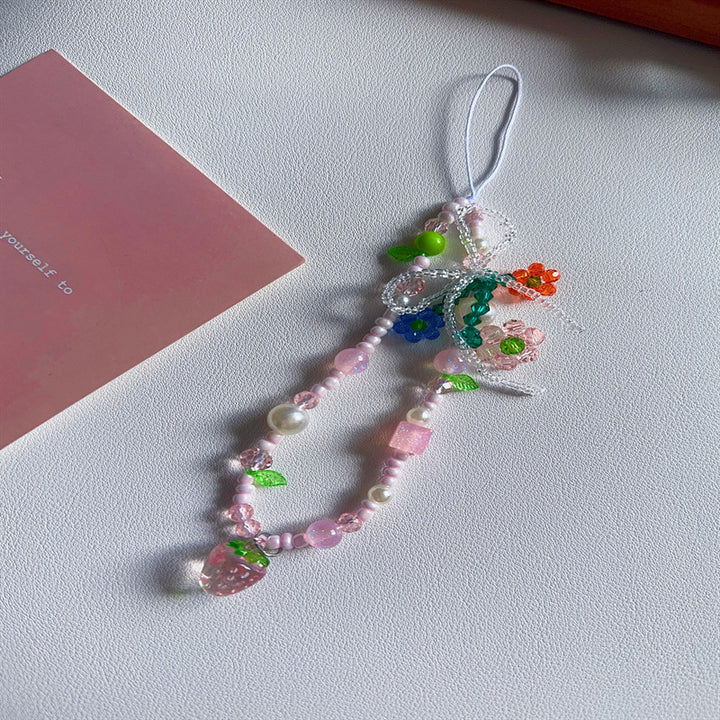 Floral Charm Beaded Phone Strap Stornfield