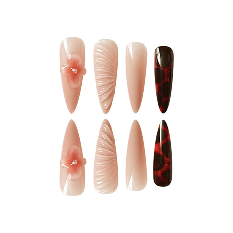 Premium Stiletto Press-On Nail Art Set Stornfield