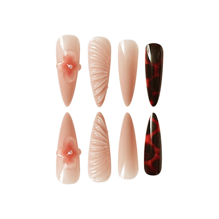 Premium Stiletto Press-On Nail Art Set Stornfield