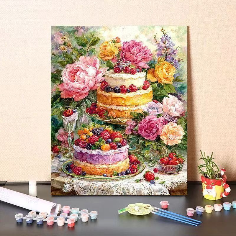 DIY Dessert-Themed Paint by Numbers Art Kit Stornfield