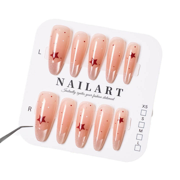 Artistic Almond-Shaped Press-On Nails with Floral Design Stornfield