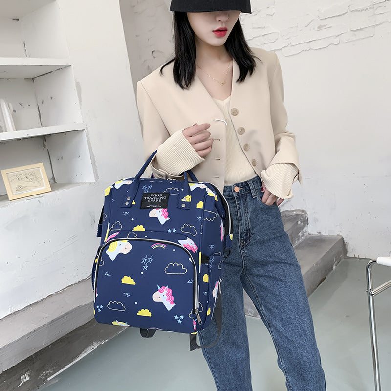 Versatile Leaf Print Travel Backpack Stornfield