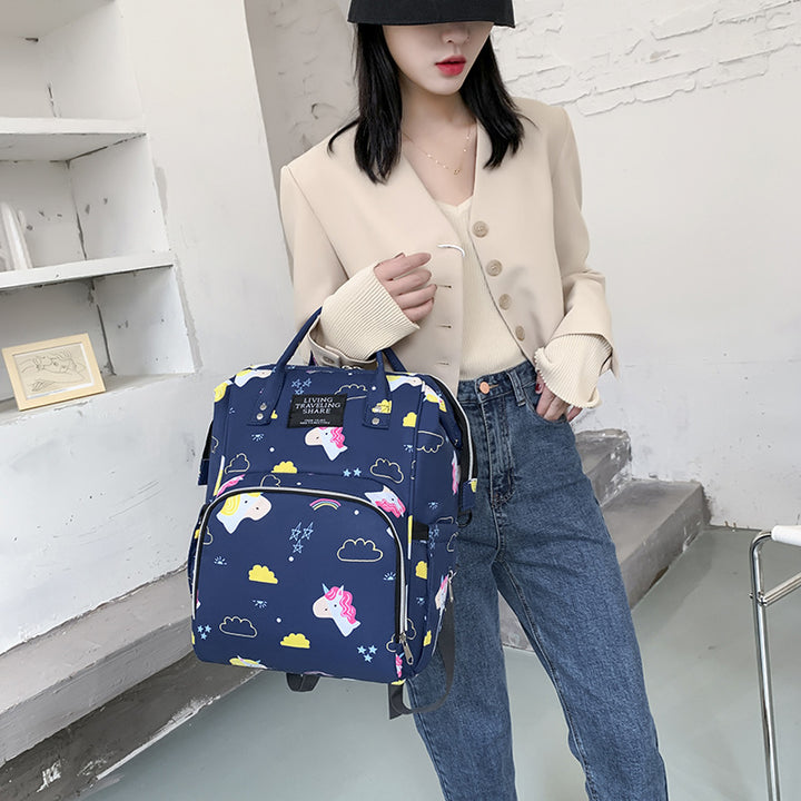 Versatile Leaf Print Travel Backpack Stornfield