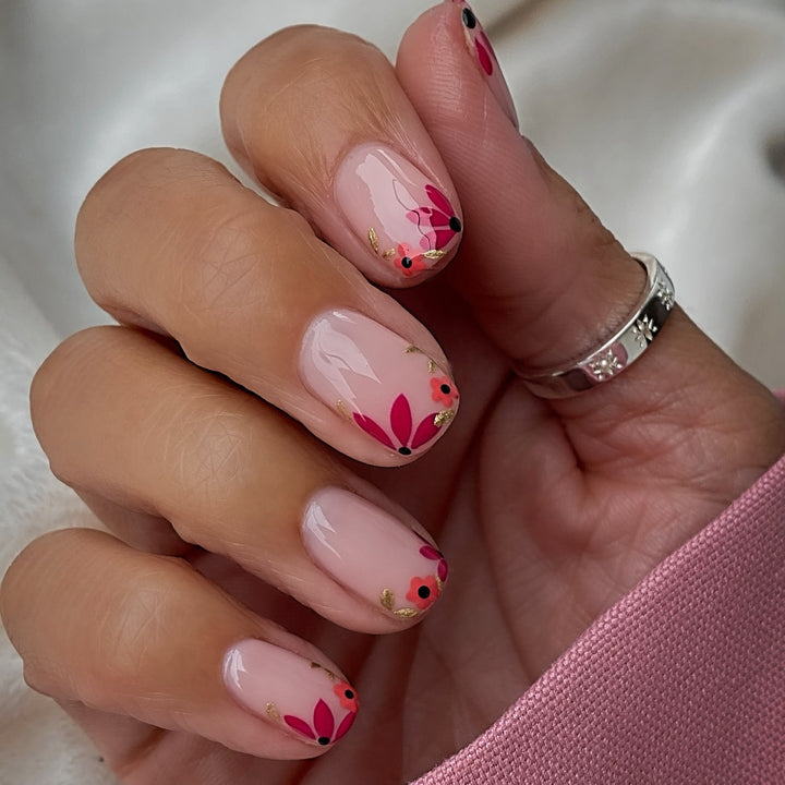 Floral Embellished Nail Art Extensions Stornfield