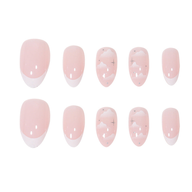 Elegant Marble-Inspired Press-On Nails Stornfield