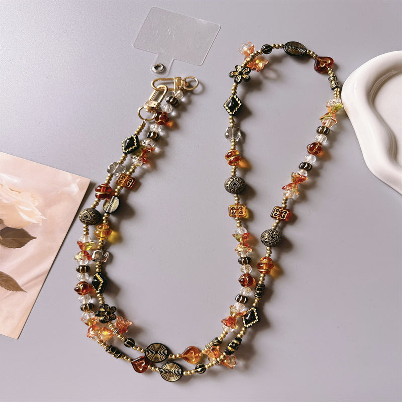 Floral Beaded Charm Keychain Stornfield