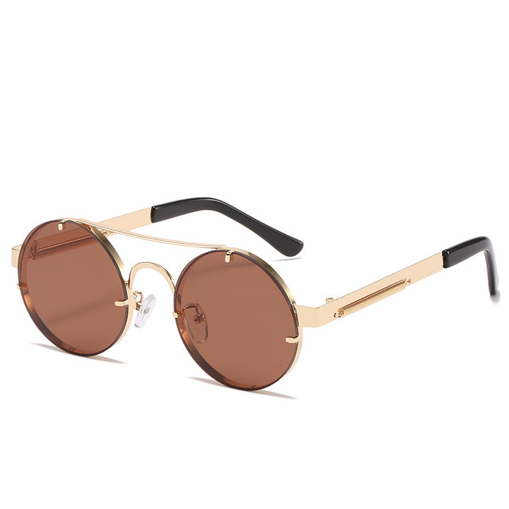 Women's round designer sunglasses with innovative metal frame and protective lenses Stornfield
