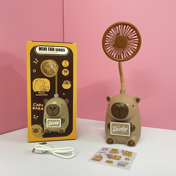 Unisex Portable Hand Fan in Animal Design with Flexible Holder Stornfield
