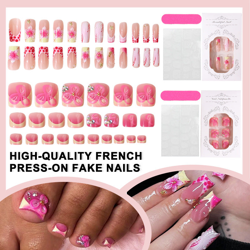 Elegant French Style Press-On Nail Tips Stornfield