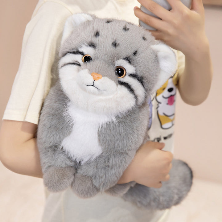Plush Sitting Exotic Cat Companion with Ultra-Soft Faux Fur and Embroidered Face Stornfield