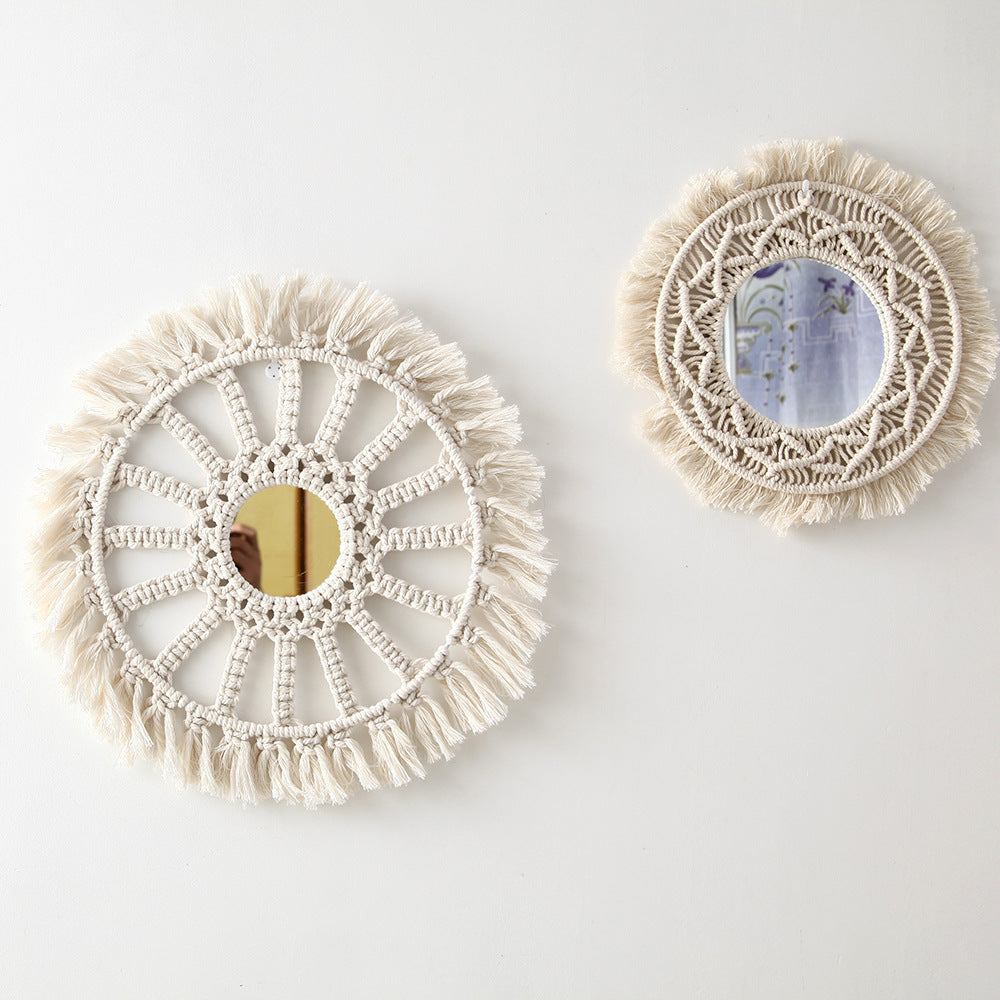 Bohemian Macrame Wall Mirror Stornfield