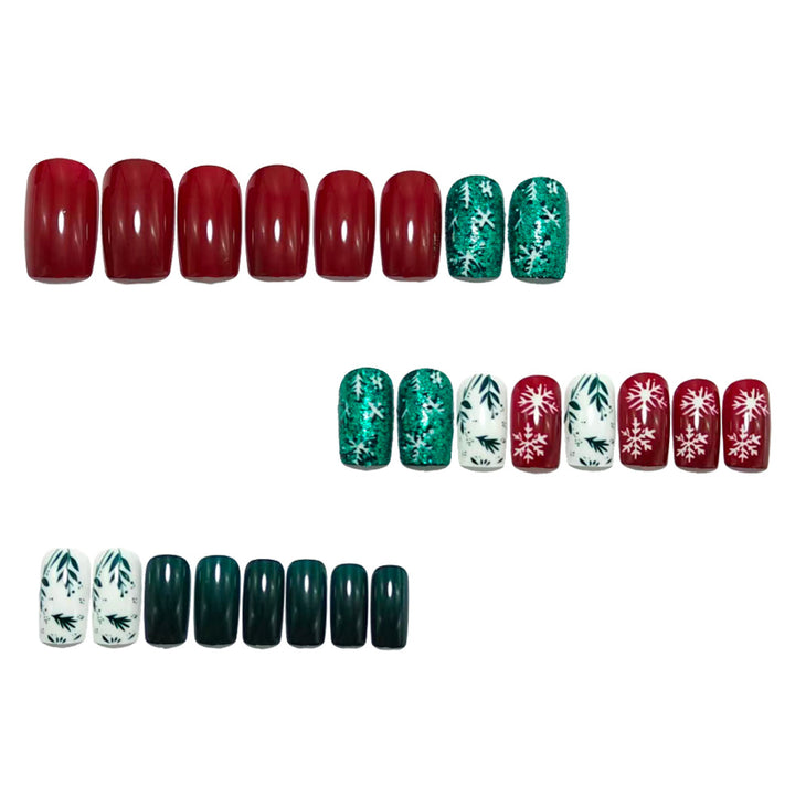 Artificial Nails in Festive Winter Design Stornfield