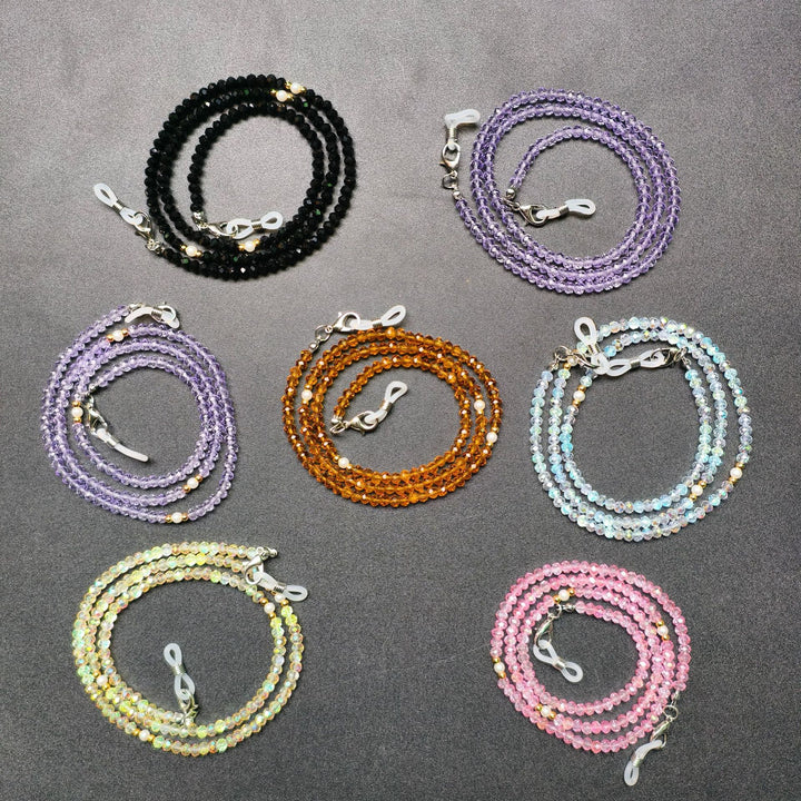 Elegant glasses holder chain with colorful beads Stornfield