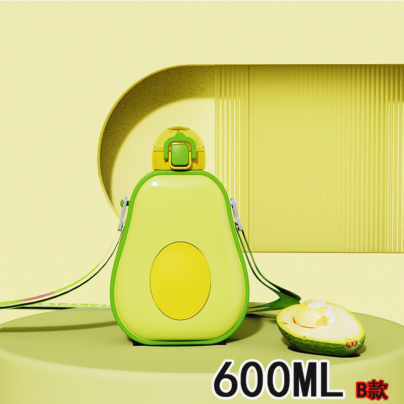 Women's Avocado Water Bottle with Leak-proof Lid and Integrated Carry Strap Stornfield