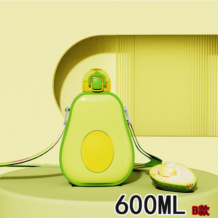Women's Avocado Water Bottle with Leak-proof Lid and Integrated Carry Strap Stornfield