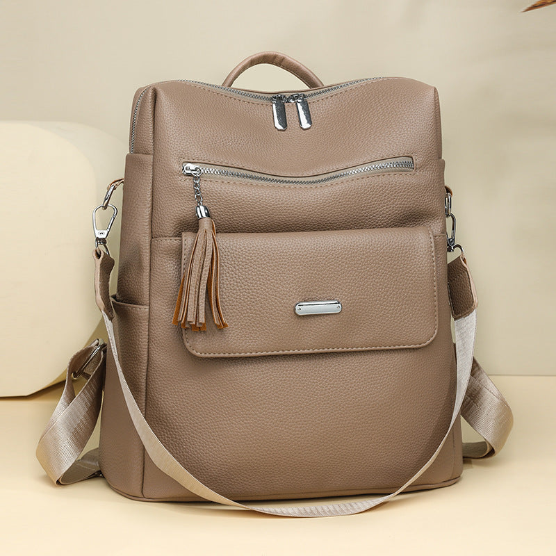 Stylish Multi-Pocket Leather Backpack Stornfield 1788673935