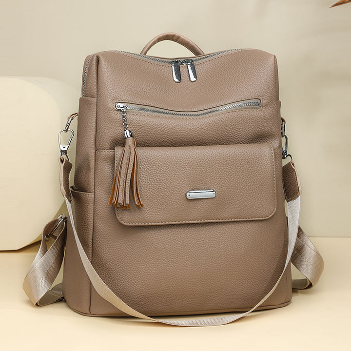 Stylish Multi-Pocket Leather Backpack Stornfield 1788673935
