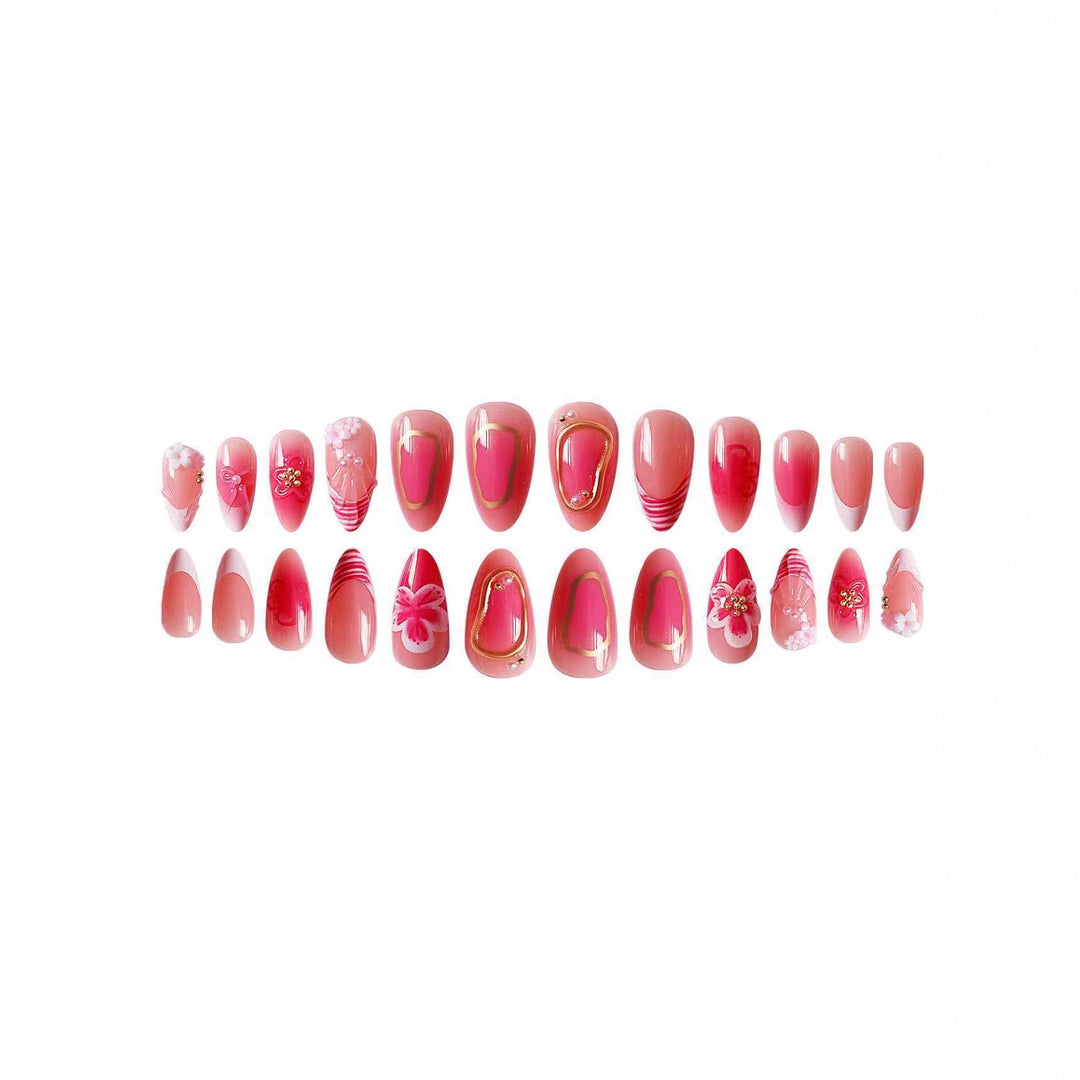 Floral Gel Nail Art Extensions Stornfield