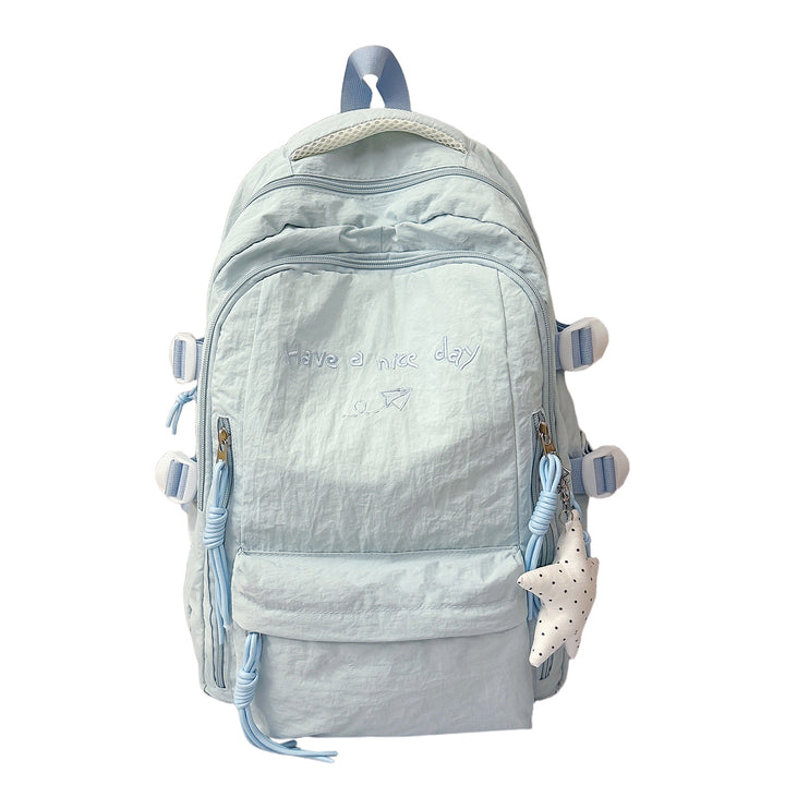 Multi-Pocket Casual Backpack with Inspirational Quote Stornfield