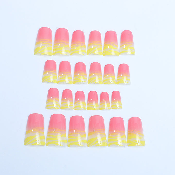 Artificial nail set with creative gradient Stornfield