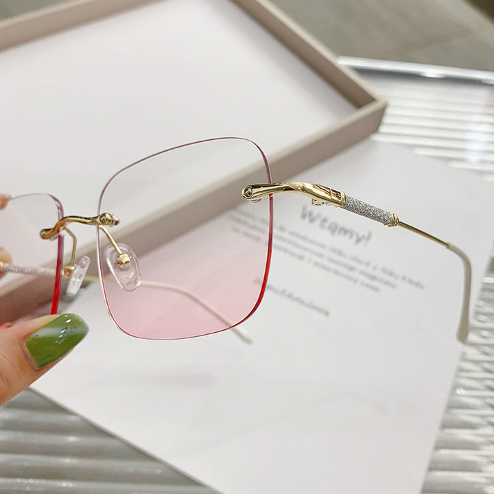 Ladies elegant square sunglasses with sparkling accents Stornfield
